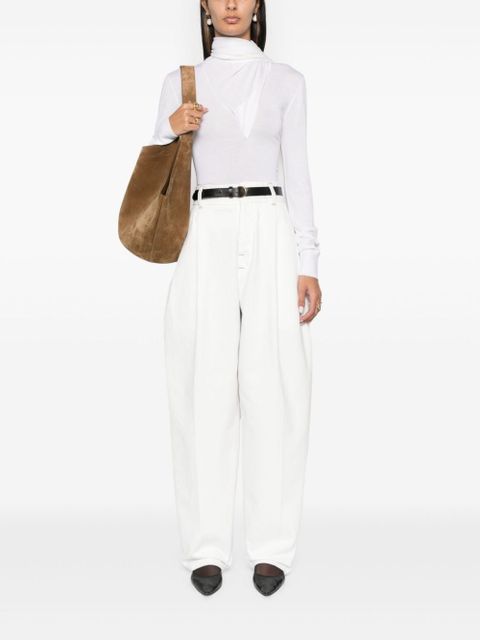 TOTEME draped-scarf sweater - White - zdjęcie produktu nr 2