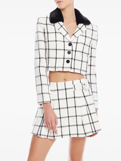 Self-Portrait checked jacket - Neutrals