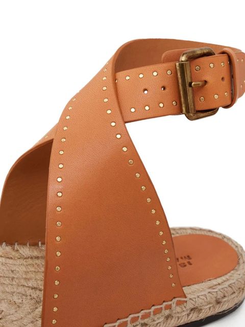 ISABEL MARANT Illya leather espadrilles - Brown