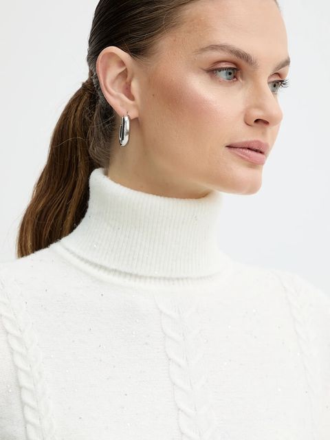 Marella sweter z dodatkiem wełny Emme by Marella damski kolor beżowy lekki 2525366032200