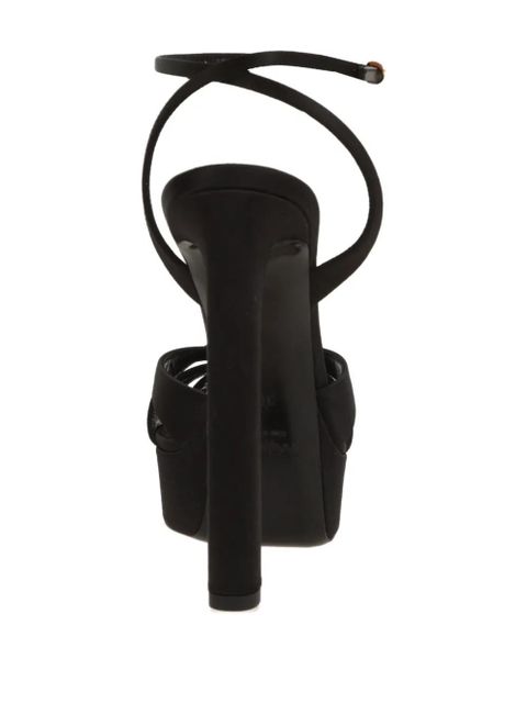 Saint Laurent 110mm Chandelle strappy platform sandals - Black