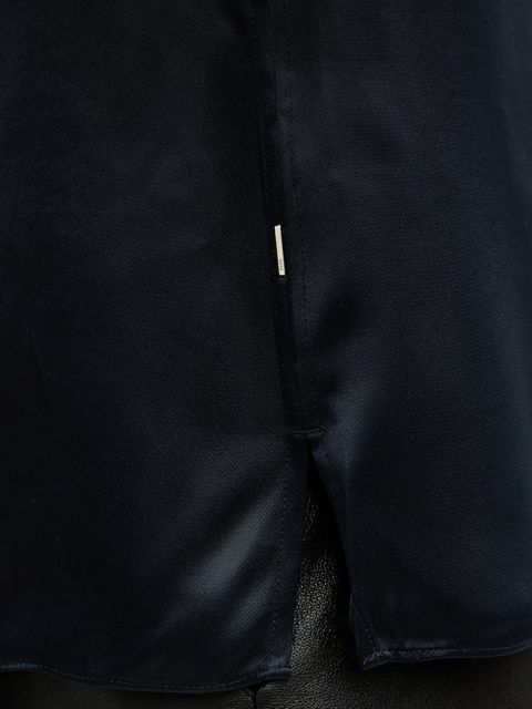 BOSS bluzka Baurina damska kolor granatowy gładka 50553047