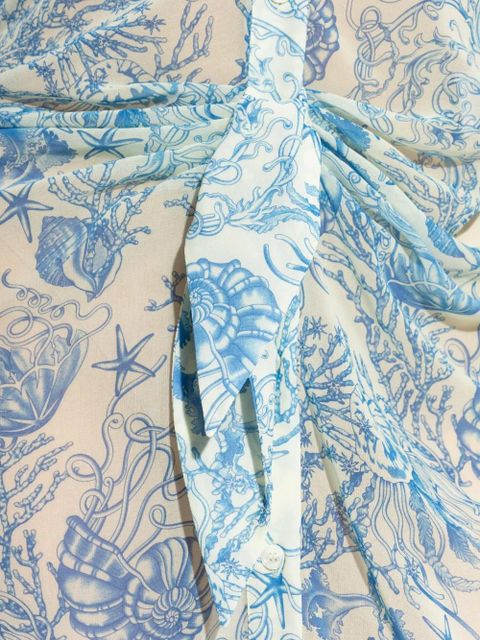 Versace Barocco-print maxi dress - Blue