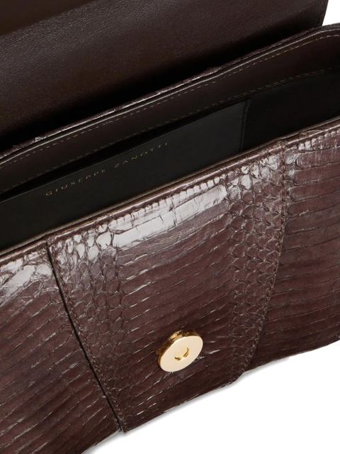 Giuseppe Zanotti snakeskin shoulder bag - Brown
