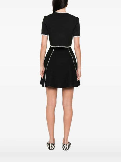 Maje scalloped-trim jacket - Black