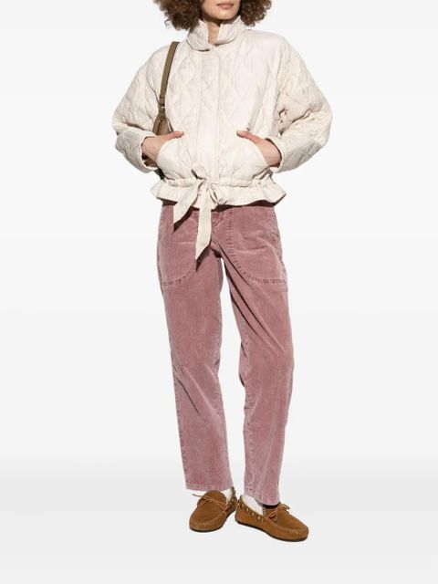 MARANT ÉTOILE Zakiane quilted tie-detail jacket - Neutrals - zdjęcie produktu nr 2