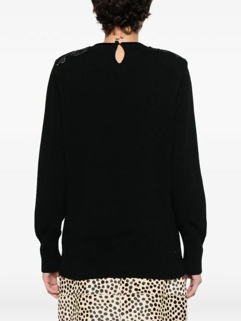 Valentino Garavani bow embellished sweater - Black