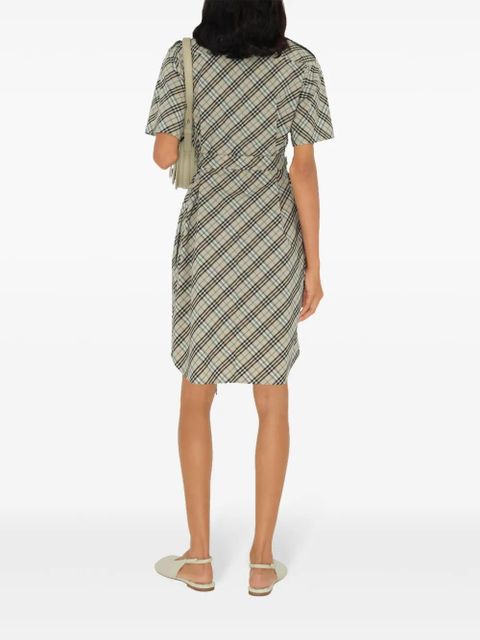 Burberry check cotton shirt mini dress - Neutrals