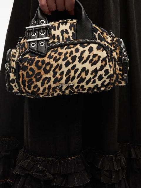 GANNI leopard-print tote bag - 943