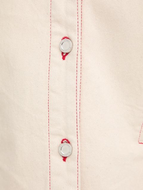 Stine Goya kurtka jeansowa kolor beżowy przejściowa SG-PS26-O007-2453