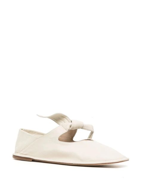 Hereu square-toe leather ballerina shoes - White - zdjęcie produktu nr 2