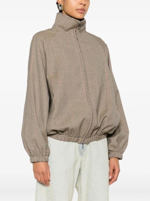 The Frankie Shop zipped patterned jacket - Neutrals