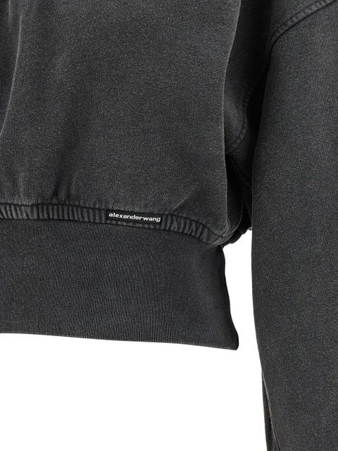 Alexander Wang half-zip high-neck sweatshirt - Grey