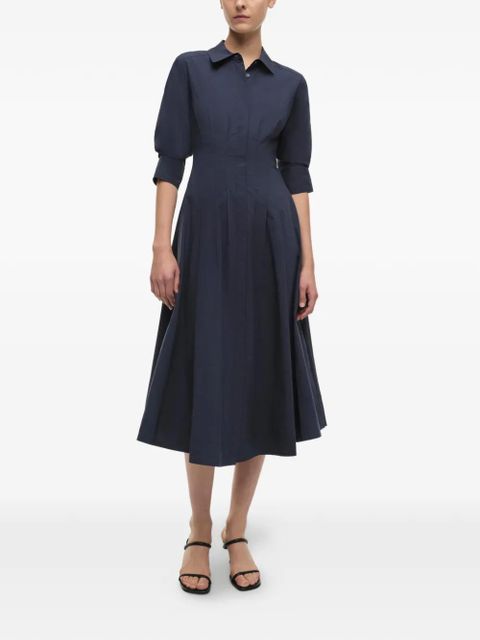 Simkhai Jazz pintucked cuffed midi dress - Blue - zdjęcie produktu nr 2