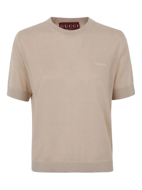 Gucci logo-detail top - Neutrals - zdjęcie produktu nr 1