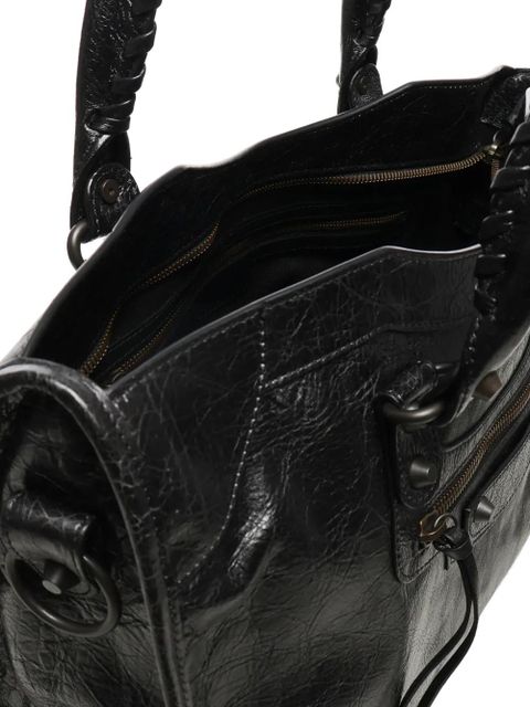 Balenciaga hand-woven leather tote bag - Black