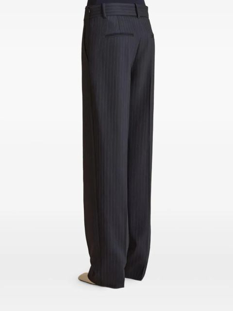 KHAITE Cambie striped trousers - Blue