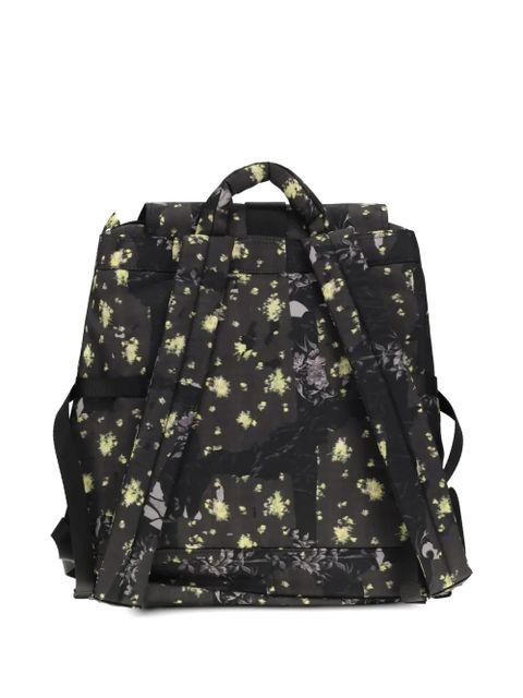 GANNI Re-Tech floral-print backpack - Black