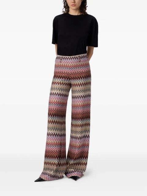 Missoni chevron-pattern trousers - Red - zdjęcie produktu nr 2