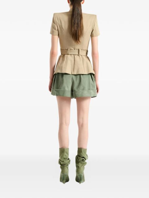 Balmain Anthem belted gabardine jacket - Neutrals