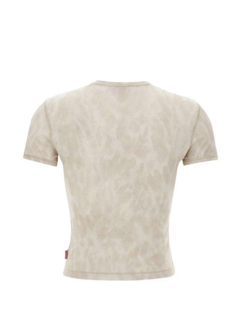 Diesel faux-fur effect cropped T-shirt - Neutrals - zdjęcie produktu nr 2