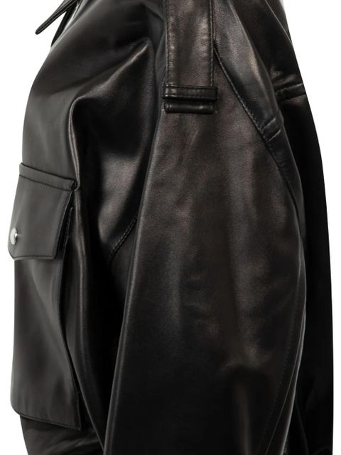 KHAITE Owey leather jacket - Black