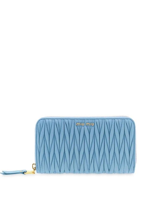 Miu Miu woven foldover wallet - Blue - zdjęcie produktu nr 1