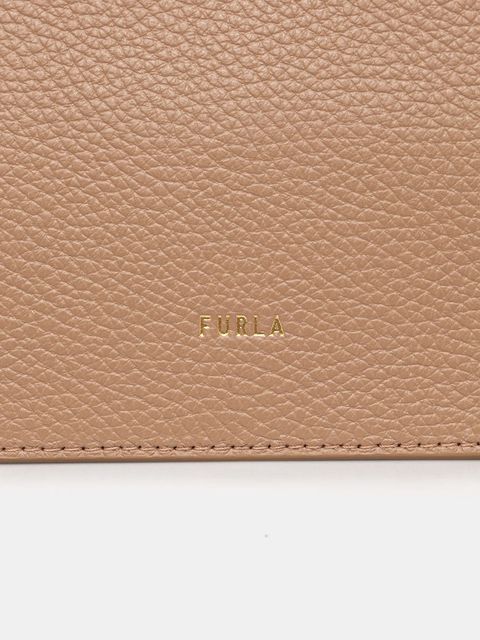 Furla torebka skórzana kolor beżowy WB01246.HSF000.YU500