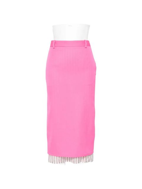 The Attico striped-trim midi skirt - Pink - zdjęcie produktu nr 1