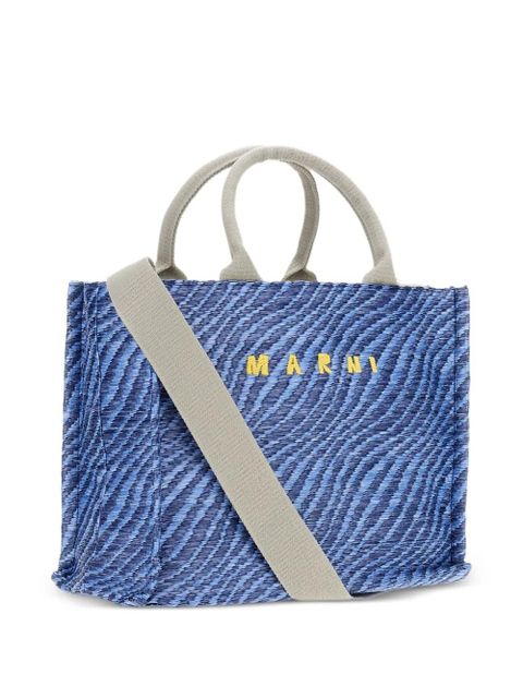 Marni small logo-detail tote bag - Blue - zdjęcie produktu nr 2