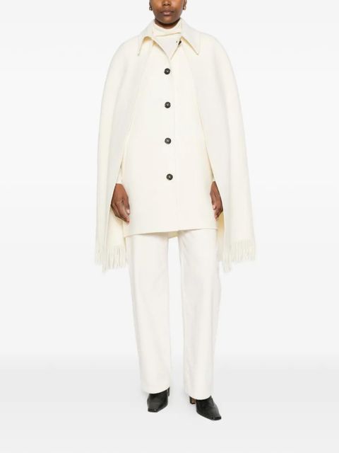 TOTEME fringed-hem coat - Neutrals - zdjęcie produktu nr 2