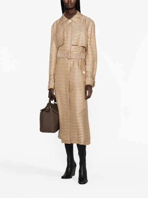 Lanvin checkered trench coat - Orange - zdjęcie produktu nr 2