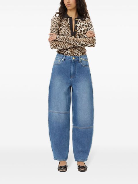 GANNI leopard print long sleeve top - Brown - zdjęcie produktu nr 2