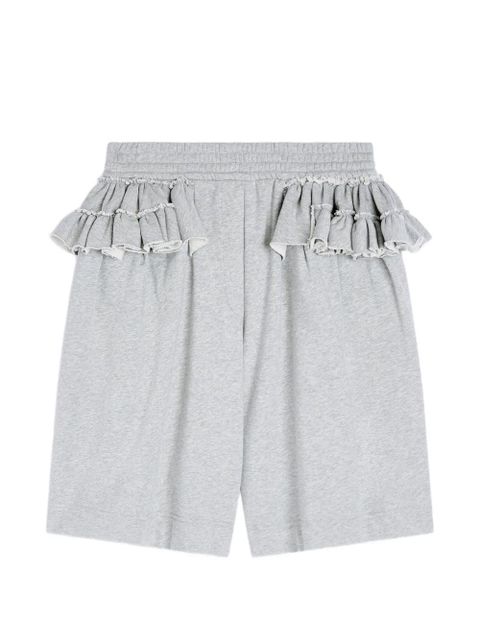 DRIES VAN NOTEN ruffled loose shorts - Grey - zdjęcie produktu nr 1