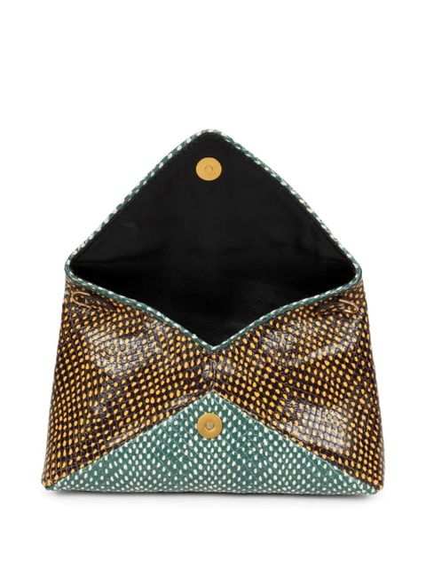 DRIES VAN NOTEN envelope clutch bag - Green