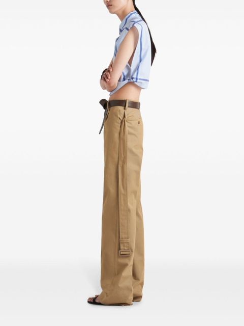 Prada cotton twill trousers - Brown