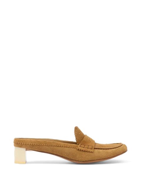 MM6 Maison Margiela leather slippers - Neutrals - zdjęcie produktu nr 1