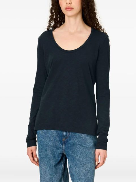 American Vintage Jacksonville scoop-neck T-shirt - Blue