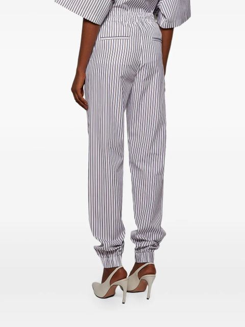 The Attico striped drawstring long pant - White
