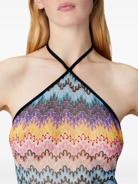 Missoni zigzag-pattern mini dress - Blue - zdjęcie produktu nr 2