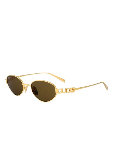 Gucci Eyewear oval-frame sunglasses - Gold - zdjęcie produktu nr 2