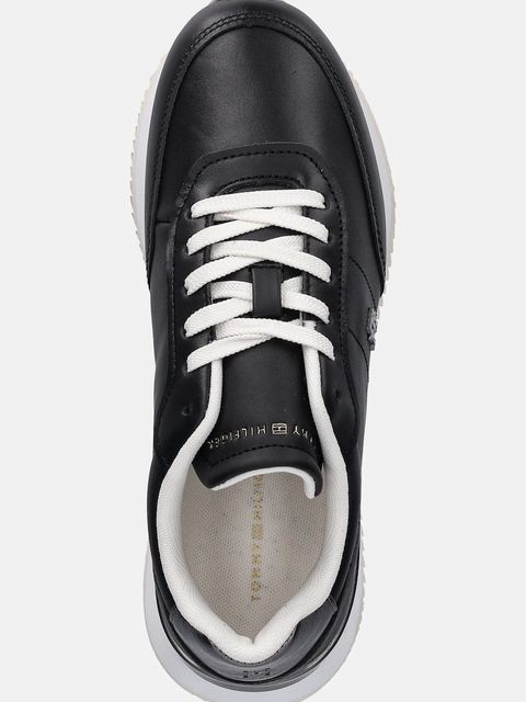 Tommy Hilfiger sneakersy skórzane CHIC FASHION RUNNER damskie kolor czarny FW0FW08695