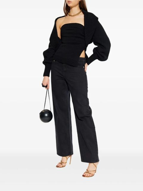 Cult Gaia COREY balloon-sleeve cardigan - Black - zdjęcie produktu nr 2