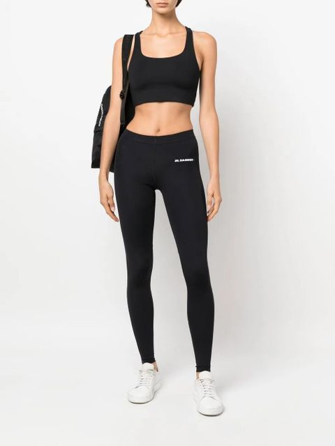 Jil Sander logo print leggings - Black