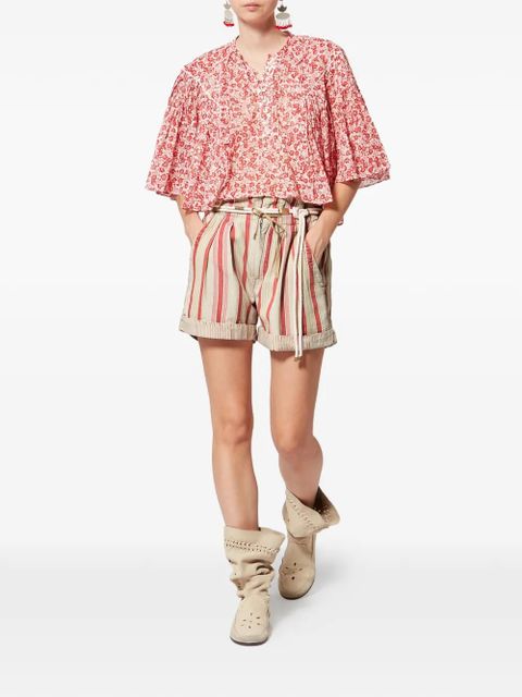 MARANT ÉTOILE Nirma striped shorts - Neutrals - zdjęcie produktu nr 2