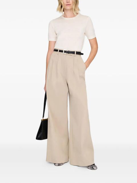 ANINE BING Lou pleated trousers - Neutrals