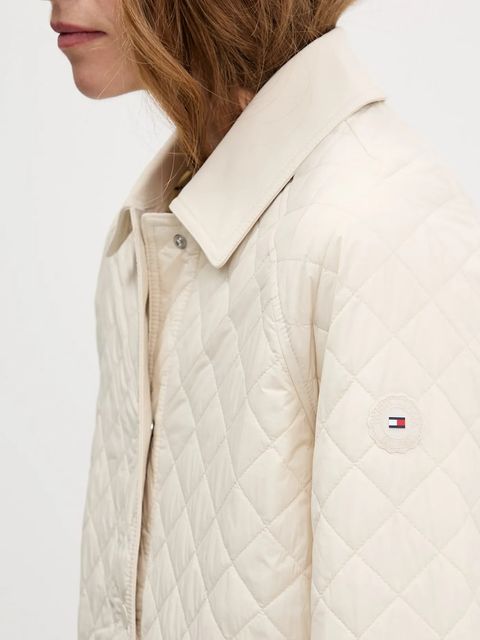 Tommy Hilfiger kurtka kolor beżowy przejściowa WW0WW46448 - zdjęcie produktu nr 2