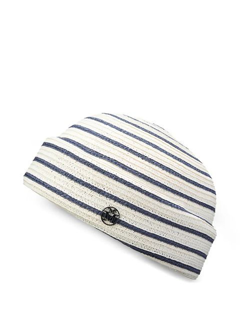 Maison Michel Ugo striped hat - White - zdjęcie produktu nr 1