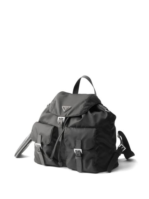 Prada flap-closure front-pockets backpack - Grey
