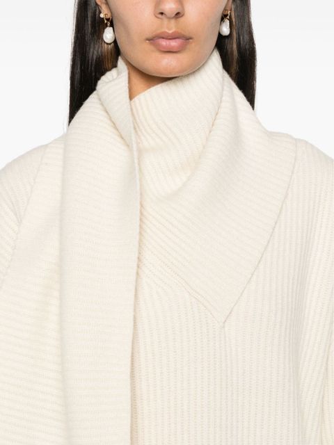 TOTEME attached-scarf sweater - White